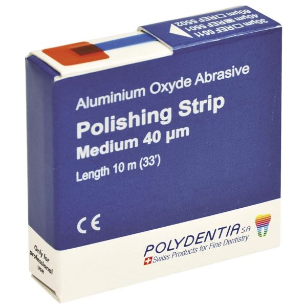 Brúsny pásik 40 micron. Polyd. stredná,modrá 10m