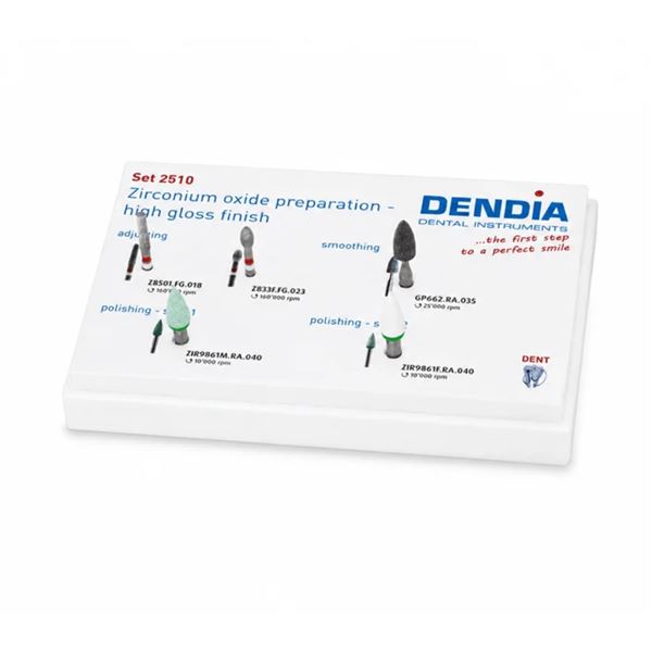 Set na preparáciu zirkonu & leštenie Dendia 2510