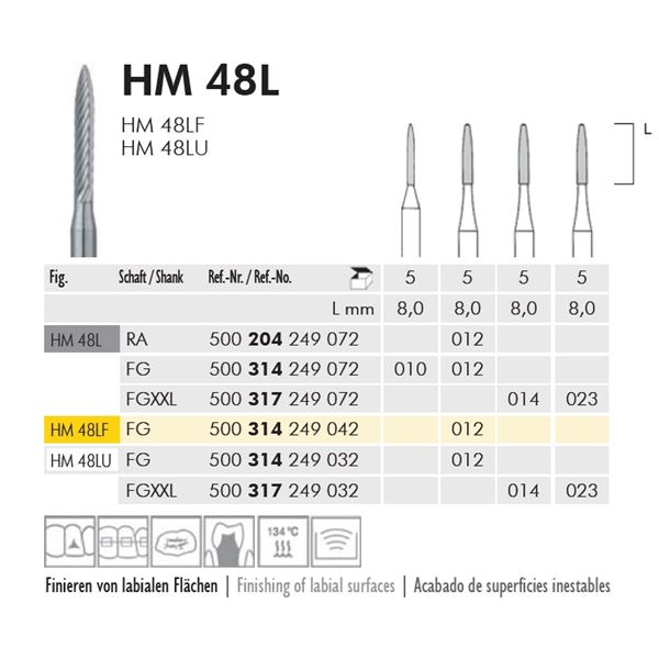 Meisinger tvrd.finír. HM48LF.314.012, 5ks