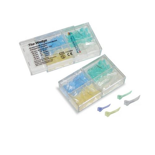 Klinky transparentné Polydentia sortiment, 100 ks