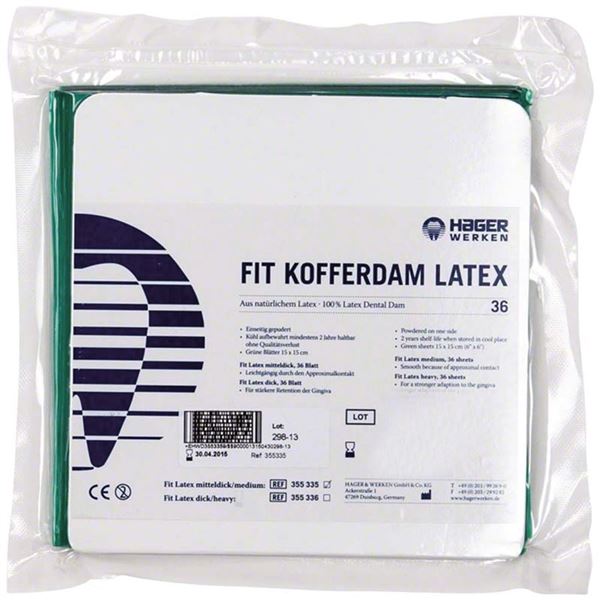 Kofferdam fólia stredná (zelená) 36ks