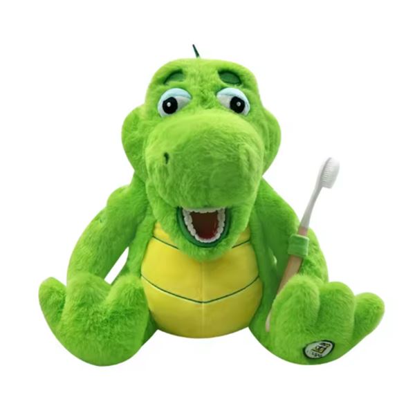 Učebná pomôcka krokodýl s čelusťou a kartáčikom