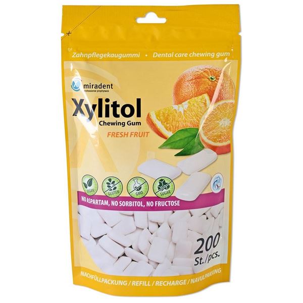 Xylitol žuvačky sáčok 200 ks - ovocie