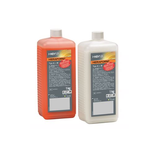 Heraform dublovací silikón biely + oranž. 1kg A+B