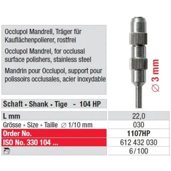 Mandrel Reco-dent/ED 1107HP