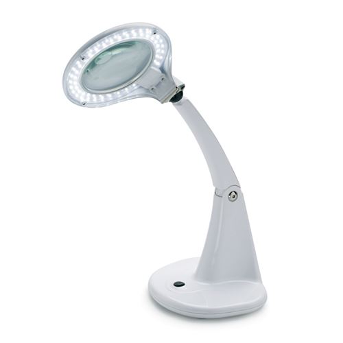 Solar LED B- stolná lampa s lupou 3x+12x